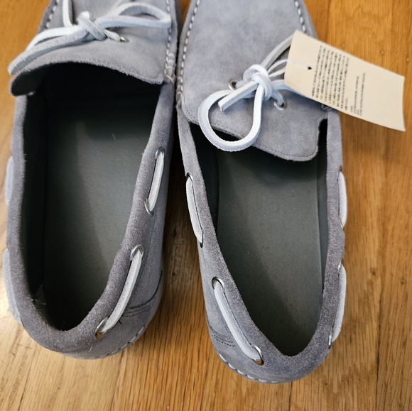Muji Mens Boat Shoes Deck Gray Suede Mens sz 8.5 - Picture 7 of 10